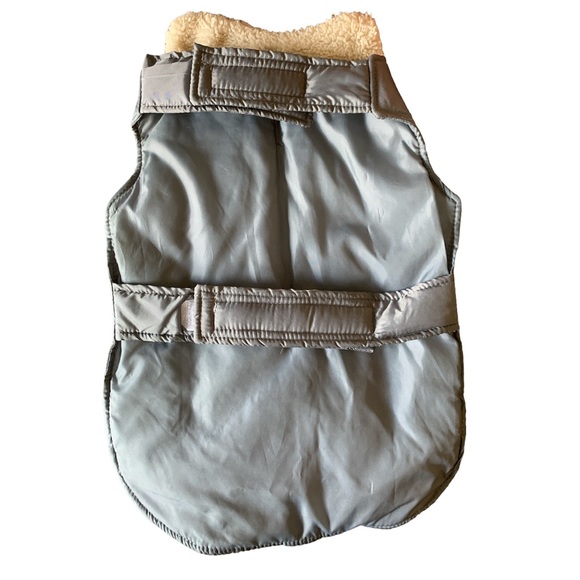 Silver Grey Quilted Puffer Dog Vest - Small - Like New - Picture 2 of 7